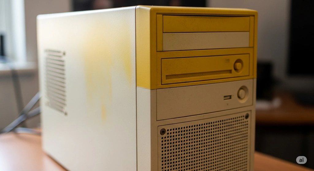 PCケースが白色から黄ばみへ変わる原因
