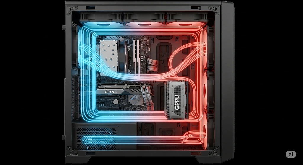 PCケース底面ファンの効果とエアフローの基本