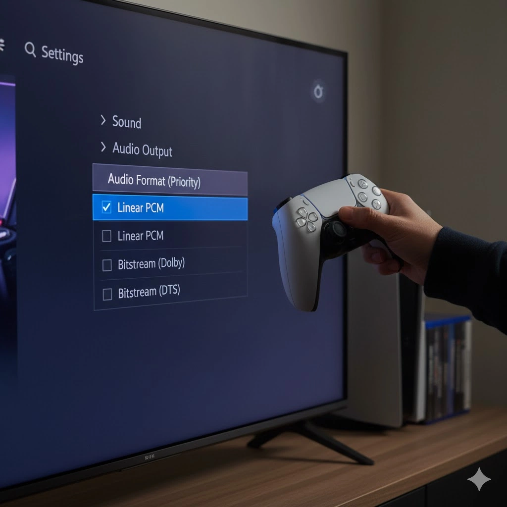 PS5はリニアPCM設定か確認