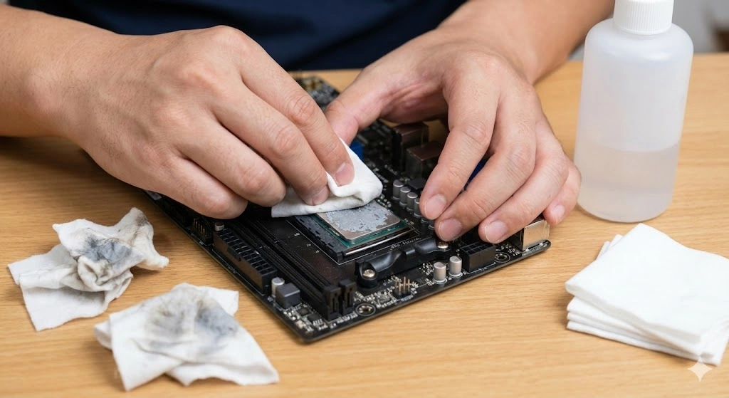 古いグリスのきれいな拭き取り方