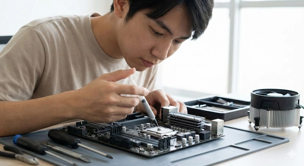 CPUクーラーのグリスの塗り方！初心者も失敗しない量とコツ