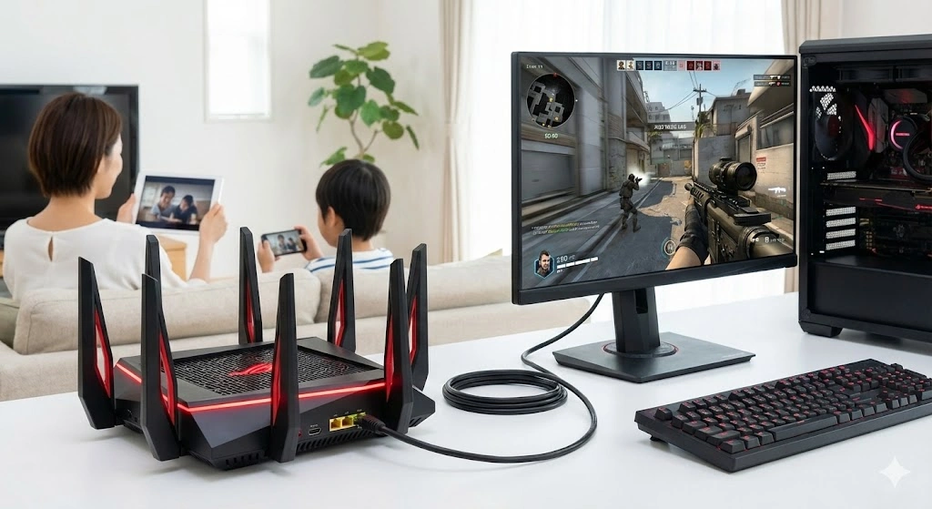 有線接続でもゲーミングルーターは不要か