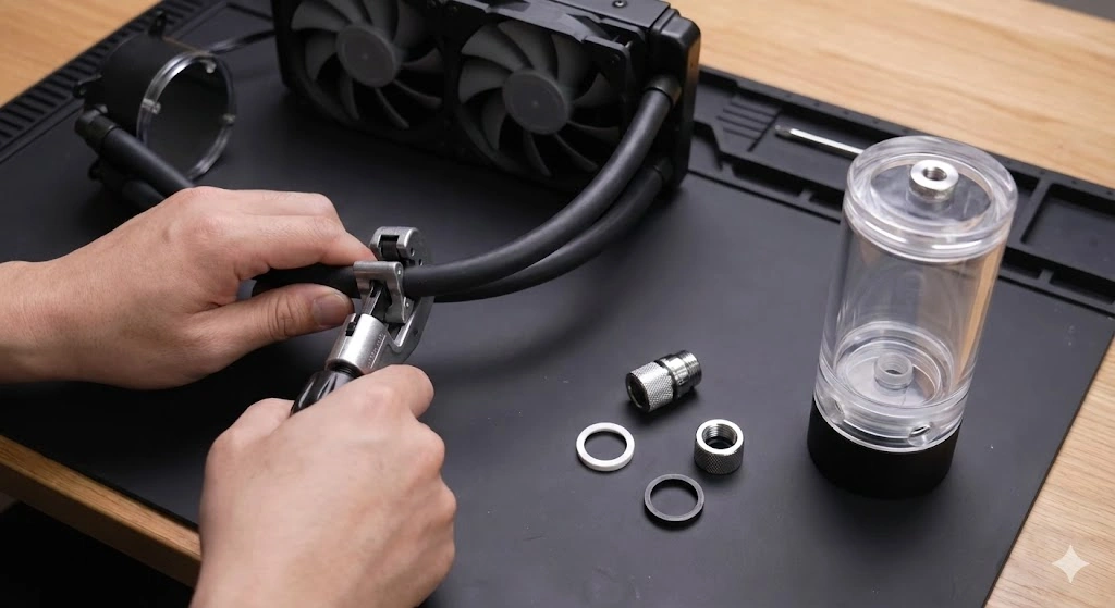 簡易水冷へのリザーバータンク増設