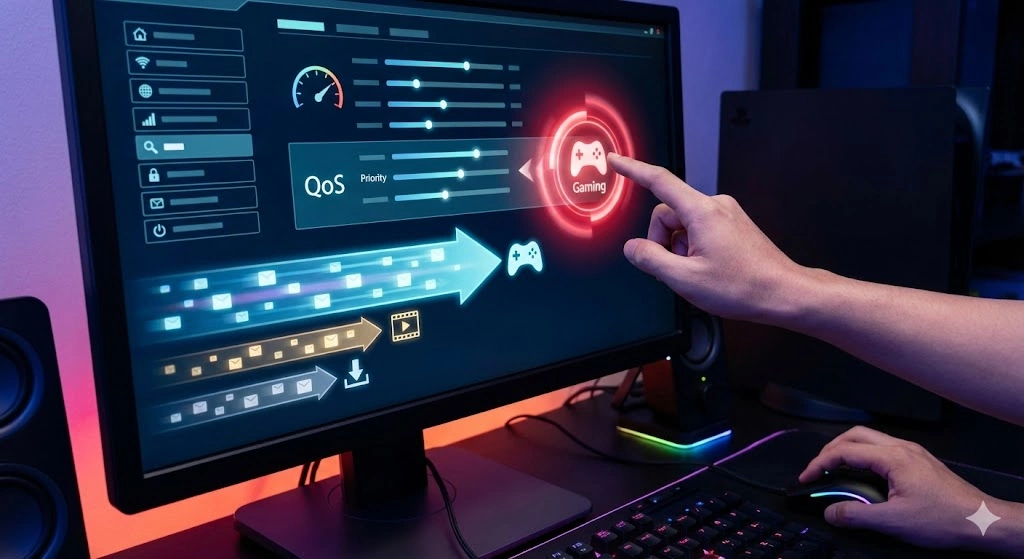 ゲーム通信を優先するQoS設定の手順