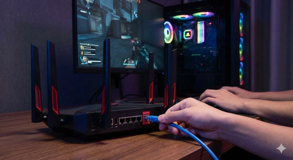 有線接続とゲーミングポートの活用