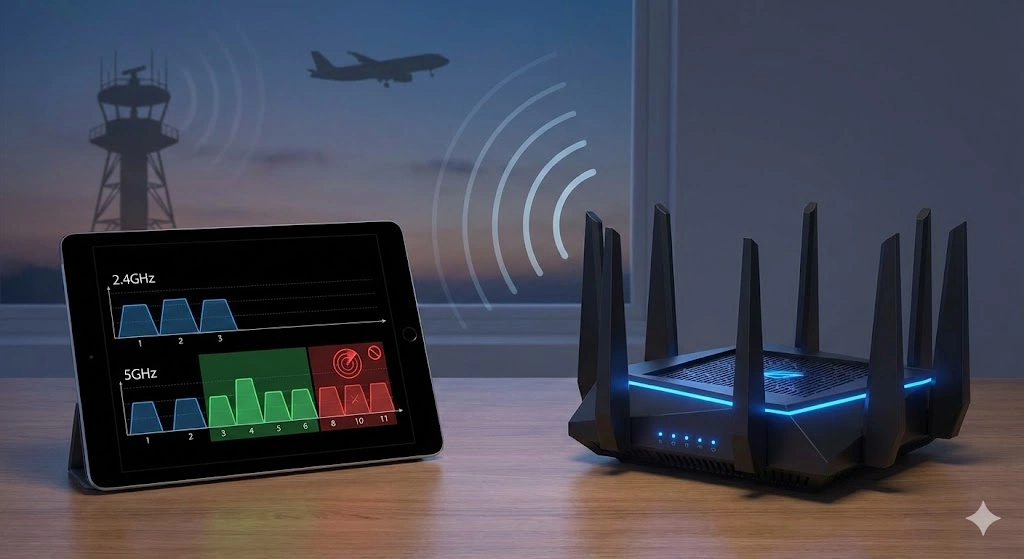 Wi-Fiの周波数設定とDFS対策