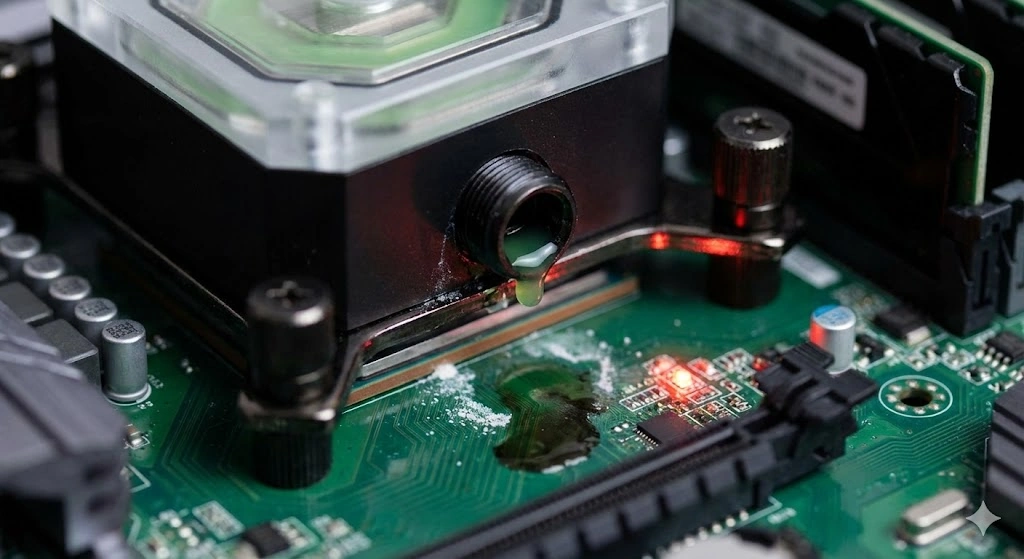 簡易水冷の水漏れリスクと警告