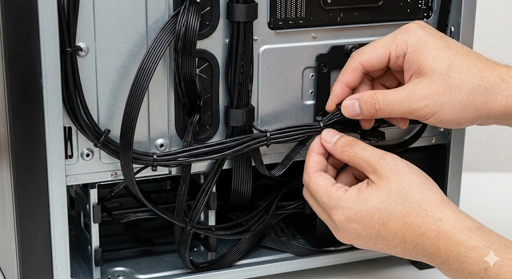 綺麗に仕上げる裏配線のコツと固定テクニック