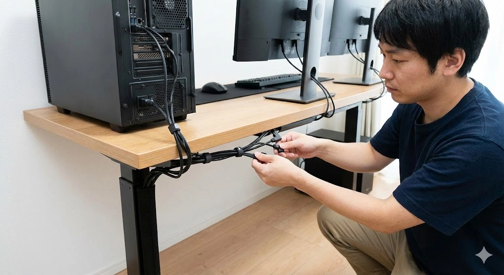 左配置で重要なケーブル配線テクニック