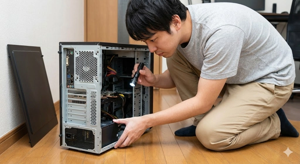 自分で電源ユニットの劣化を調べる手順