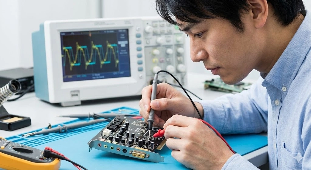 サウンドカードのノイズ対策に向けた原因の特定