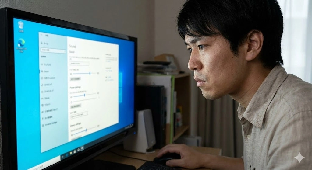 ヘッドホンのノイズでプツプツ音がする時の設定