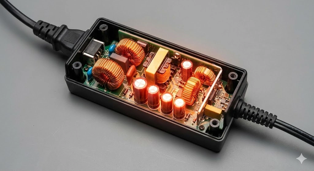 ACアダプターが熱い原因は内部の電力損失