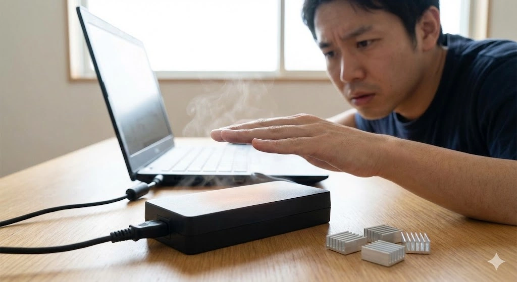 ACアダプターのヒートシンク効果と熱くなる根本原因