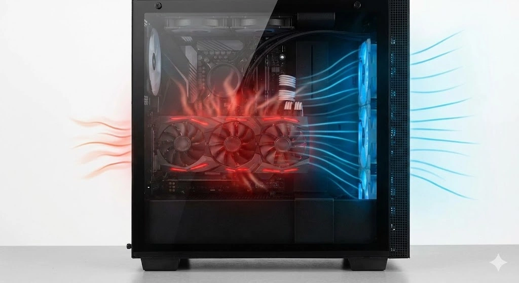 縦置きによるエアフロー阻害と熱対策