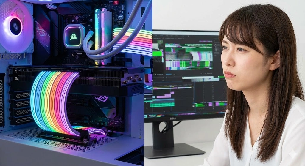 ライザーケーブルが光る装飾モデルの罠