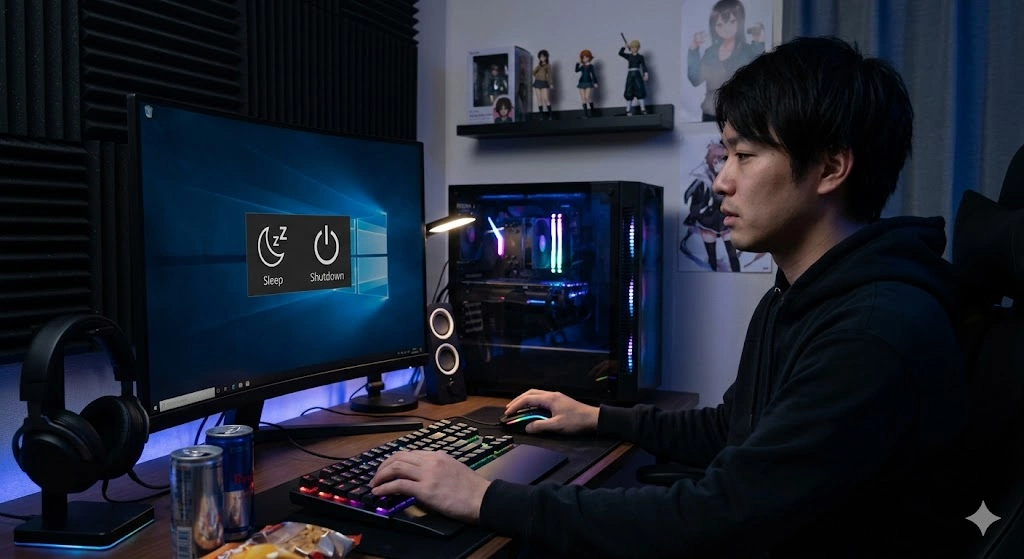 ゲーミングPCのスリープやシャットダウンの運用