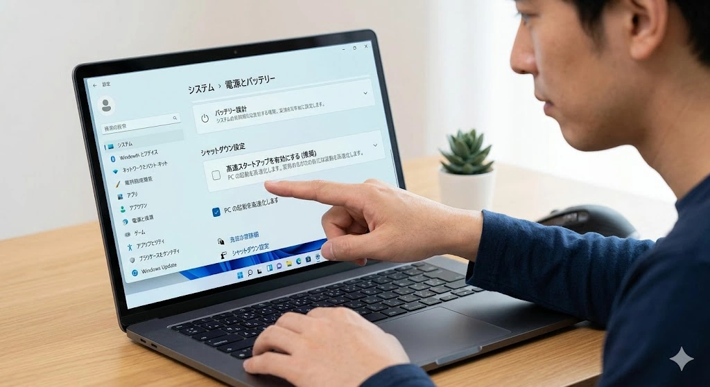 高速スタートアップを無効にする設定