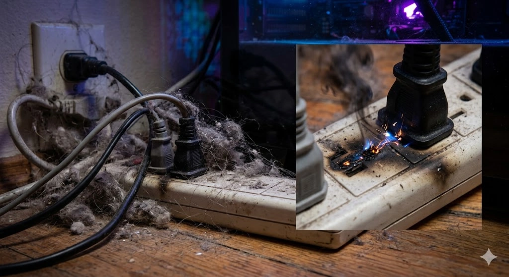 ホコリ蓄積とトラッキング現象の恐怖