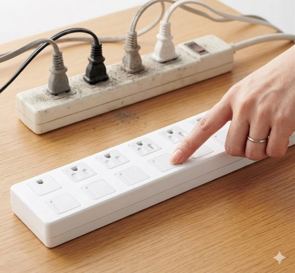 トラッキングを防ぐホコリ防止シャッター