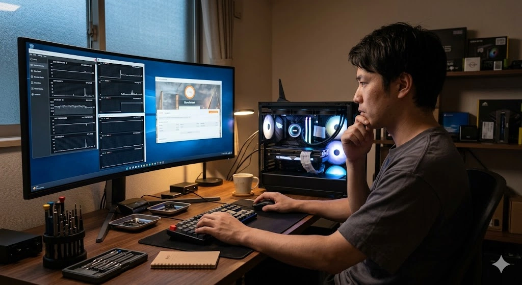 交換後の動作テストと効果の確認