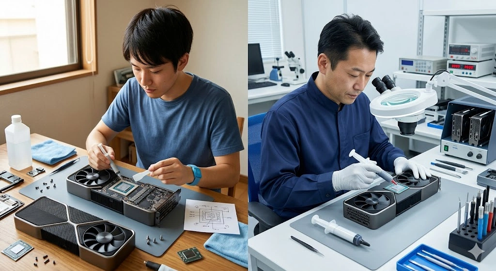 GPUグリス塗り替えの実践と代行