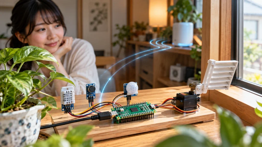 Raspberry Pi Picoとセンサーで作るWi-Fi対応IoT機器の例
